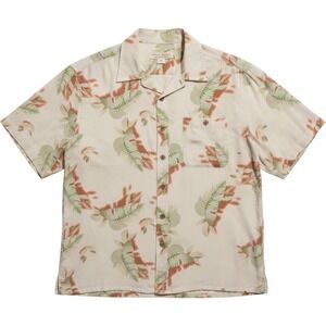 Island Republic Men's XL Silk Hawaiian Shirt Light Tropical Floral Button Up EUC